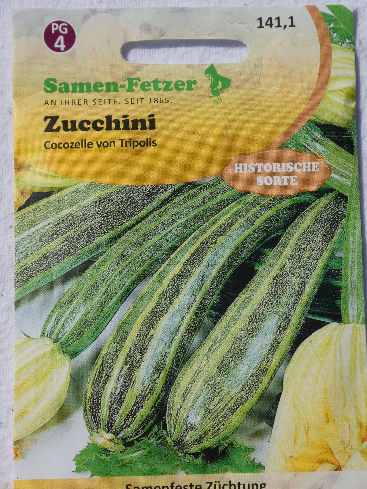 Zucchini-Samen 'Cocozelle Di Tripolis' – 5 Samen, Grün Gestreifte Früchte, Samenfest