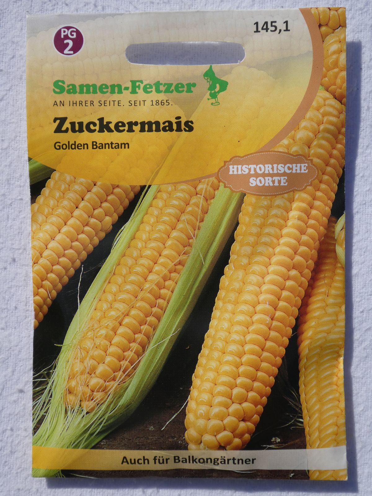 Batlle Zuckermais Golden Bantam Samen - 48-72 Samen, Aussaat März-Juli